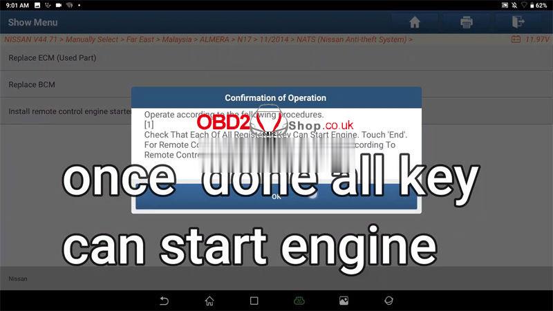 How to Register Nissan IMMO Key via Launch X431 after Replacing BCM-10 (2)