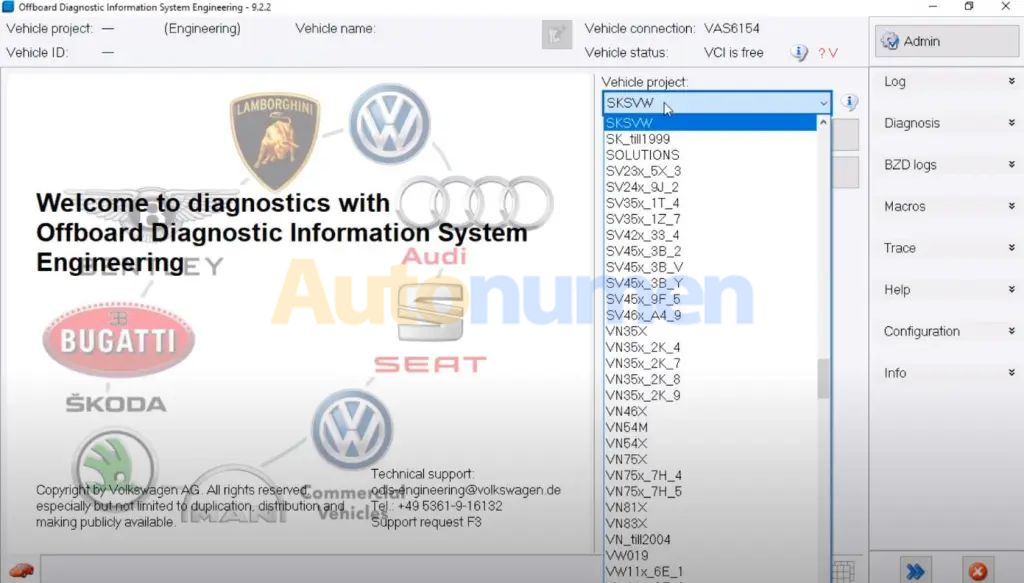 How to flash engine ECU with VAS6154 and Odis Engineering-1