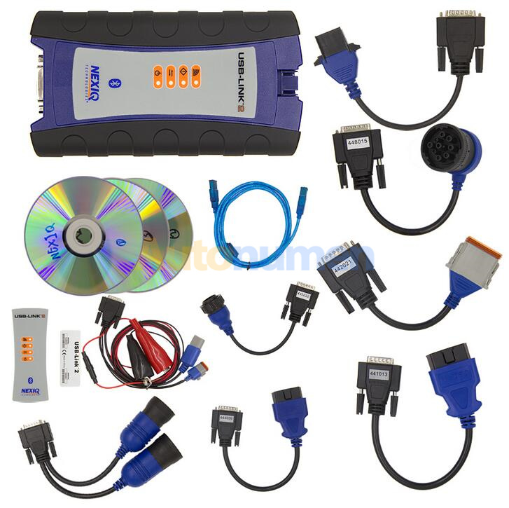 NEXIQ 2 USB Link + Software Diesel Truck Diagnostic Tool With All Adapters-1