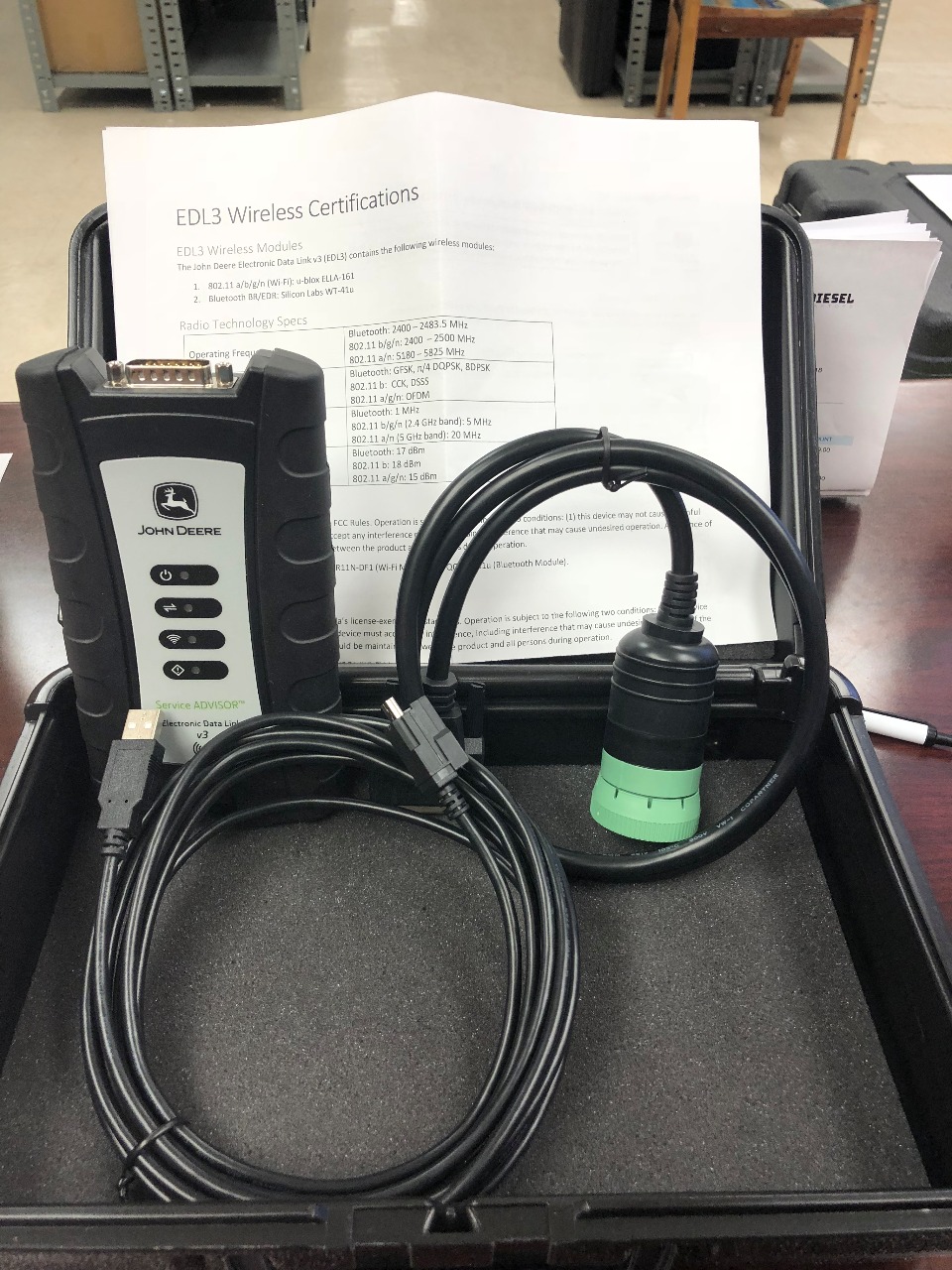 John Deere Diagnostic Kit EDL (Electronic Data Link V3)(Replaces EDL v2) Diagnostic Adapter-1