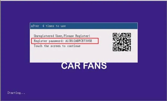 How to register and activate the CAR Kar FANS C800+ diagnosis-3