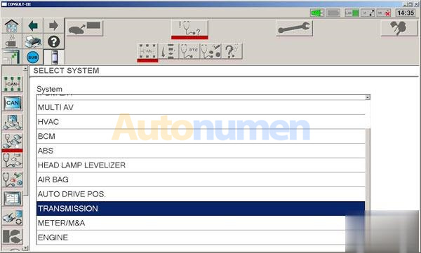 How to Reset Nissan Murano 2012 CVT Fluid Count with Consult3-9 (2)