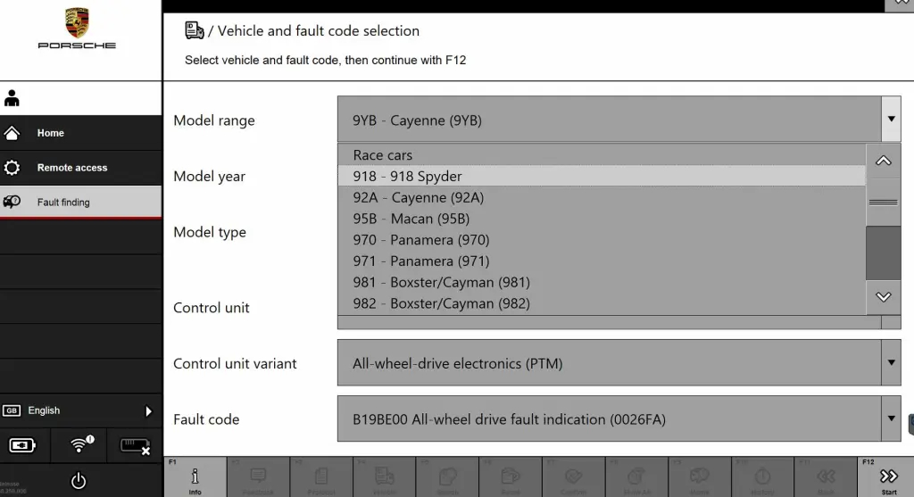 How to use the Porsche piwis 3 software to find a Porsche car faultrepair guide-3