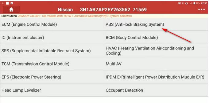 Nissan-Sentra-2014-Steering-Angle-Sensor-Adjustment-8