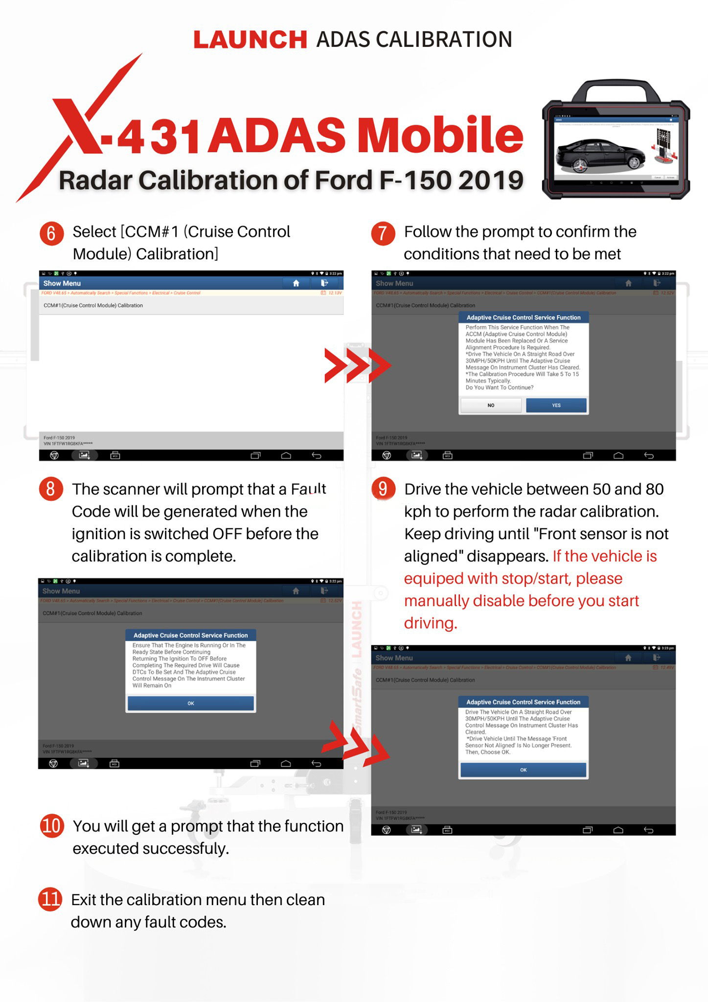 Ford-F-150-2019-Radar-Calibration-via-Launch-X-431-PAD-VII-3