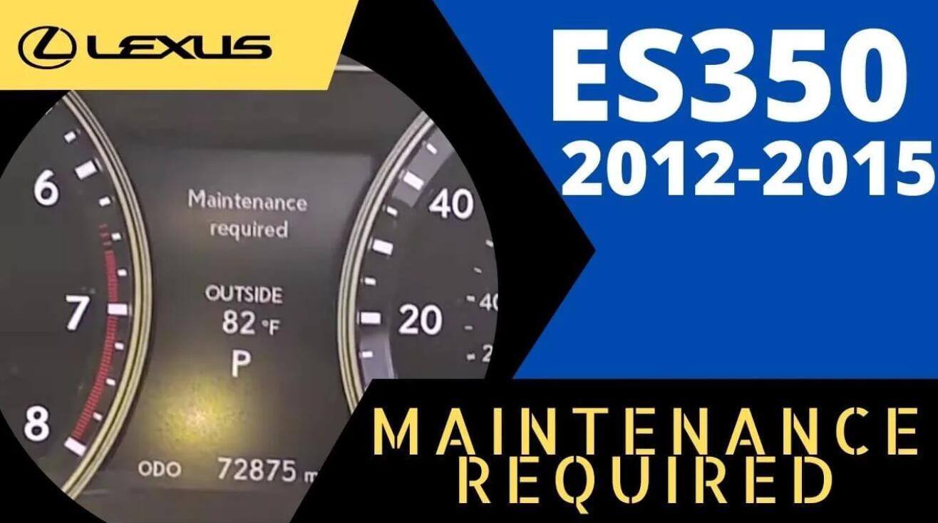 HOW TO RESET Lexus ES350 Maintenance Required Reminder Crp129