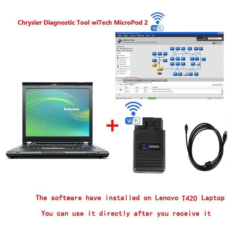 WiTech MicroPod 2 WIFI With Lenovo X220 or Lenovo T420 Laptop-2