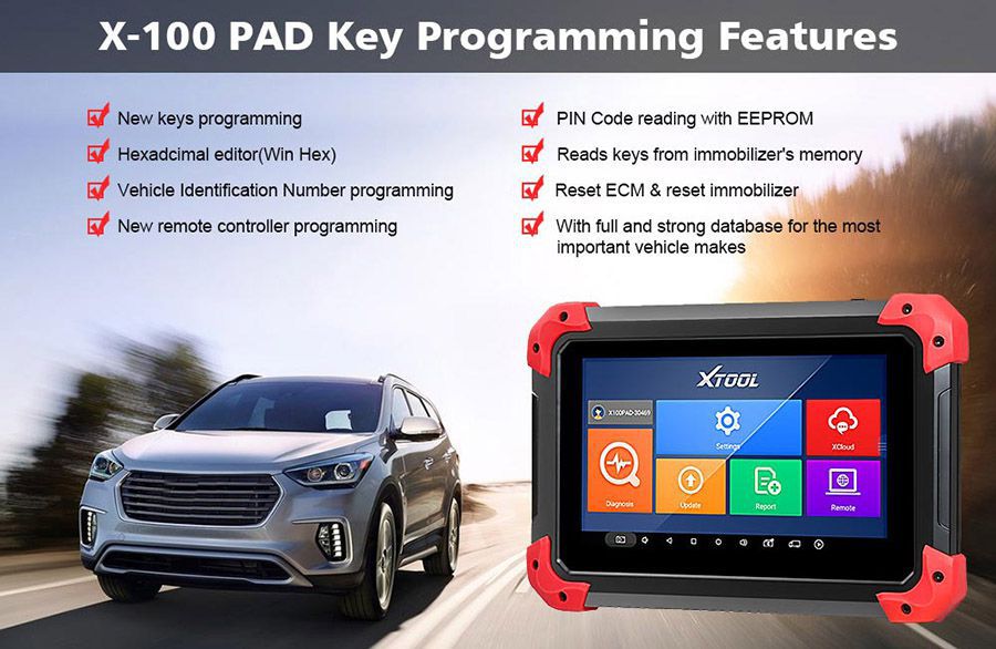 XTOOL X100 PAD Car Key Programmer with Built-in VCI 2 Years Free Update Online-2