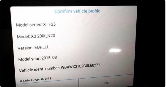 XTOOL PS90 Initialize BMW X3 F25 2015 Head Light5