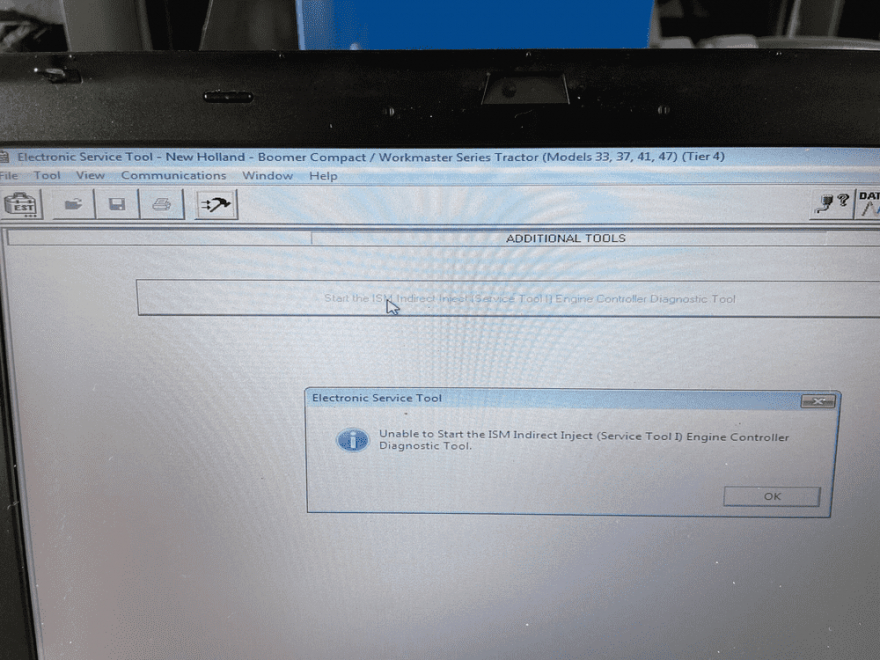 How to do CNH (New Holland Electronic Service Tool) Unable to Start the ISM