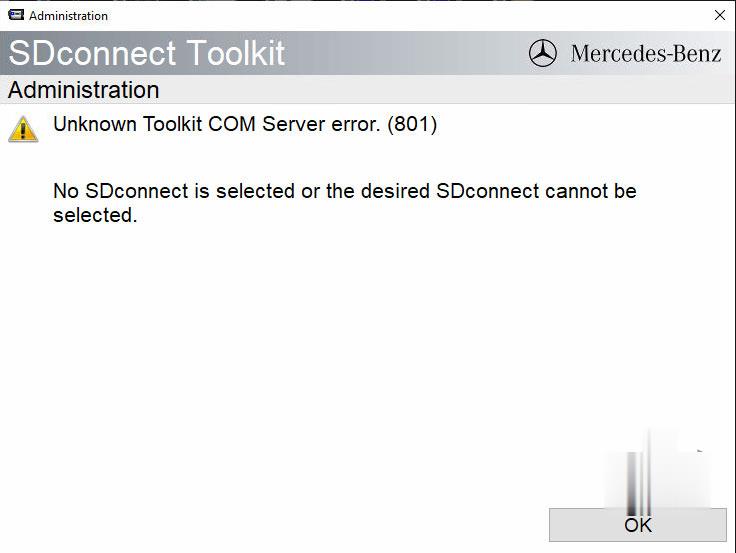 MB SD C4 ‘Unknown Toolkit COM Server Error 801’ Solution-1 (2)