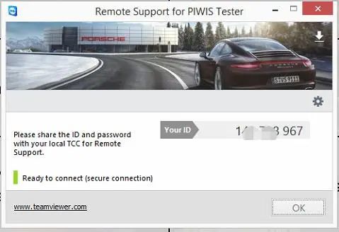 How to open Porsche Piwis 3 Remote access teamviewer-1