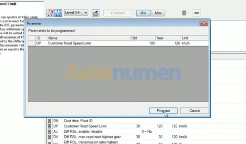 How to Change Speed Limit on Volvo Truck with Volvo 88890300 Vocom Interface PTT Software-7