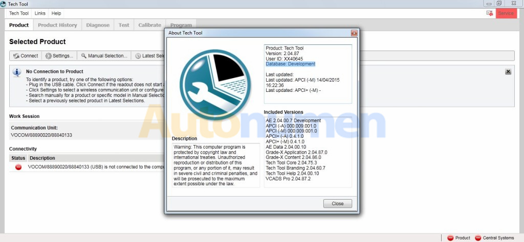 Volvo Tech Tool 2.04.87 download, Win 7 install, car list, review-1