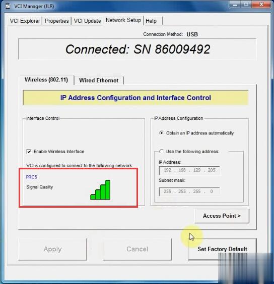 How do I configure WiFi for the original JLR DoIP VCI Setup wireless connection-11 (2)