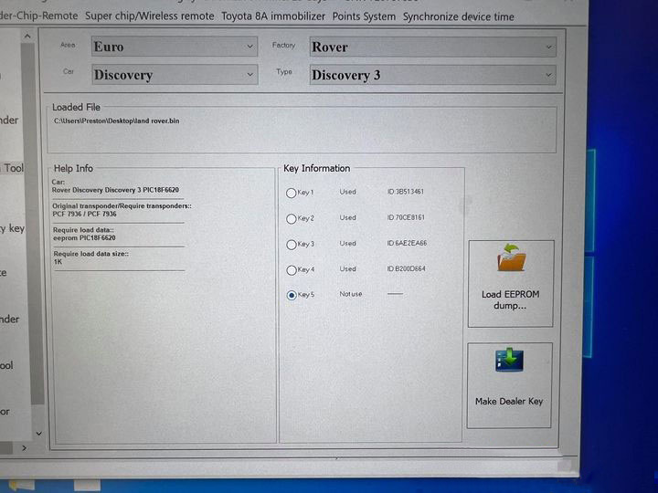 Xhorse-VVDI2-2005-Discovery-3-Write-Back-Unused-or-Used-Slot-to-CEM