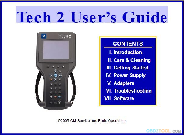 Tech 2 User’s Guide | forobd2tool.com